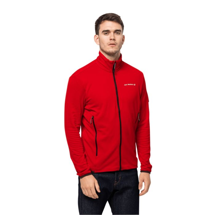 Jack Wolfskin DNA FLEECE M, muška majica za planinarenje, crvena |  Intersport