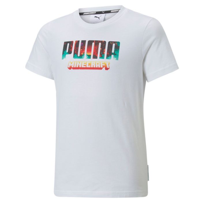 Puma X MINECRAFT GRAPHIC TEE, dječja majica, bijela | Intersport
