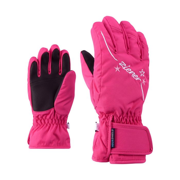 Ziener LULA AS, dječje skijaške rukavice, roza | Intersport