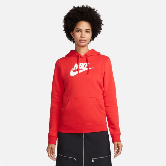 Nike W NSW CLUB FLC GX STD PO HDY, ženski pulover, crvena | Intersport