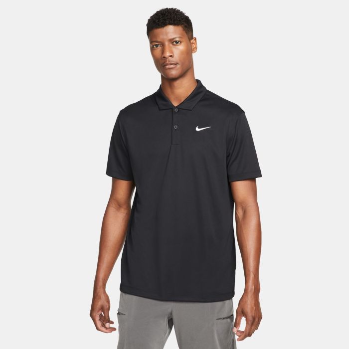 Nike M NKCT DF POLO SOLID, muška polo majica za tenis, crna | Intersport