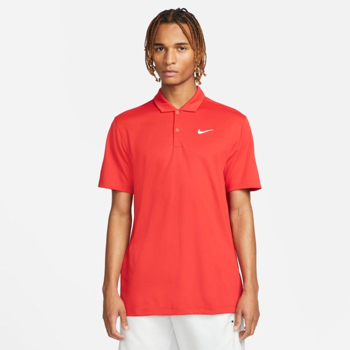 Nike M NKCT DF POLO SOLID, muška polo majica za tenis, crvena | Intersport