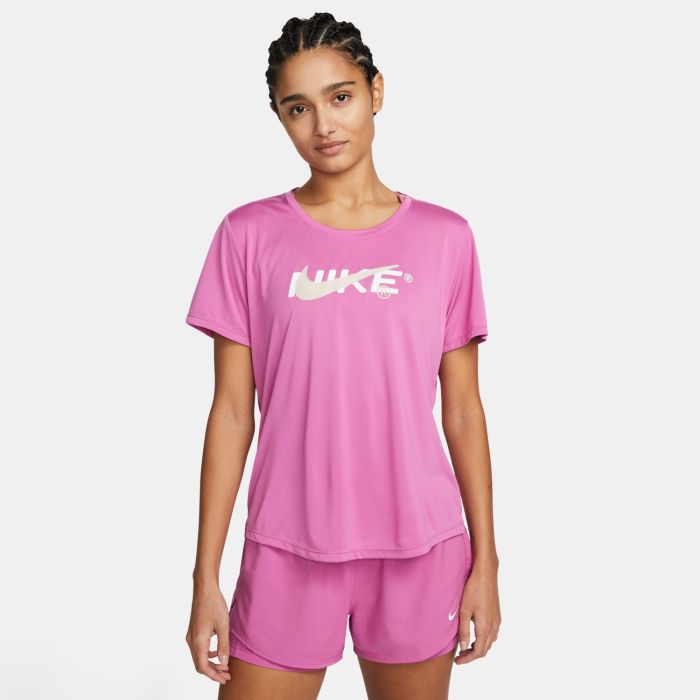 Nike W NK ONE DF SS STD TOP GRX HYB, majica, roza | Intersport