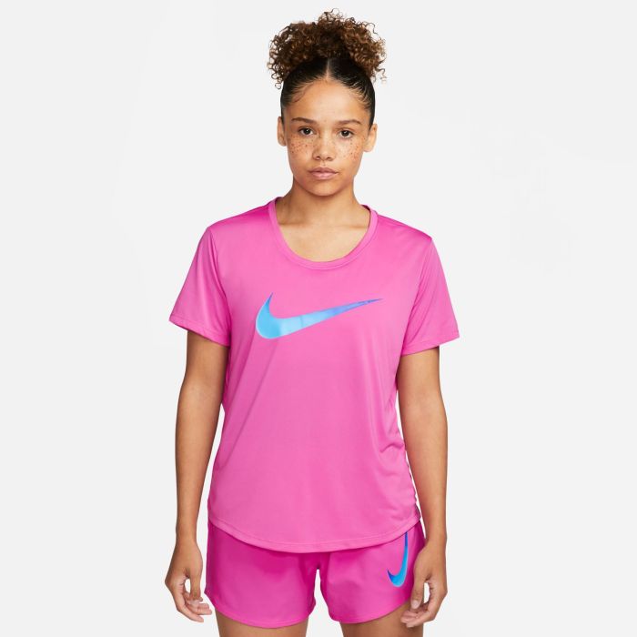 Nike W NK ONE DF SWSH HBR SS, ženska majica za trčanje, roza | Intersport