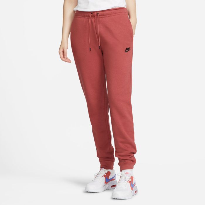 Nike W NSW ESSNTL PANT REG FLC MR, ženske hlače, crvena | Intersport