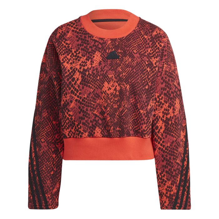Adidas W FI 3S CREW, ženski pulover, narančasta | Intersport