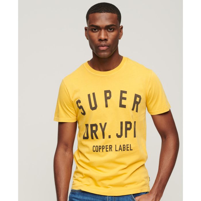 Superdry VINTAGE COPPER LABEL TEE, muška majica, žuta | Intersport