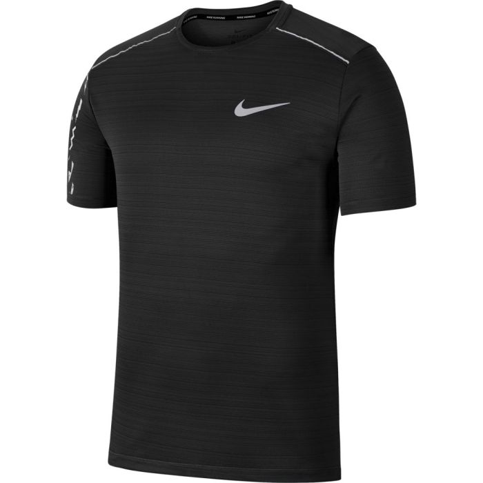 Nike M NK DRY MILER SS EDGE GX PO, muška majica za trčanje, crna |  Intersport