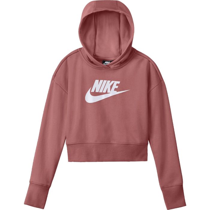 Nike G NSW CLUB FT CROP HOODIE HBR, dječji pulover, roza | Intersport