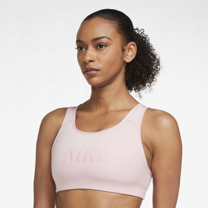 Nike DRI-FIT SWOOSH SCOOP-BACK SPORTS BRA, ženski sportski top, roza |  Intersport