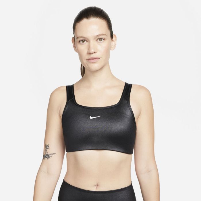 Nike DRI-FIT SWOOSH SHINE SPORTS BRA, ženski sportski top, crna | Intersport