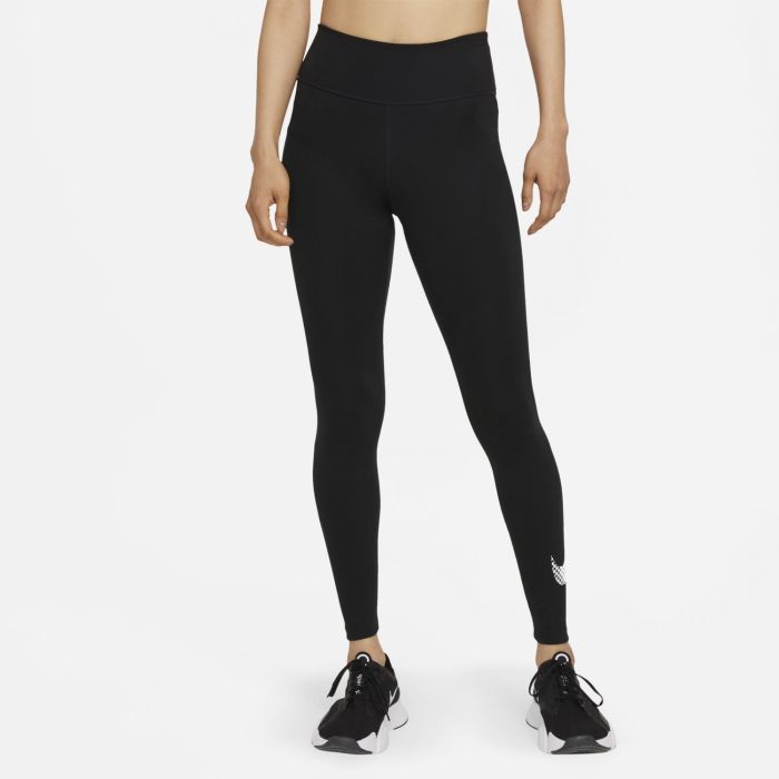 Nike DRI-FIT ONE ICON CLASH MID-RISE GRAPHIC LEGGINGS, ženske tajice za  fitnes, crna | Intersport