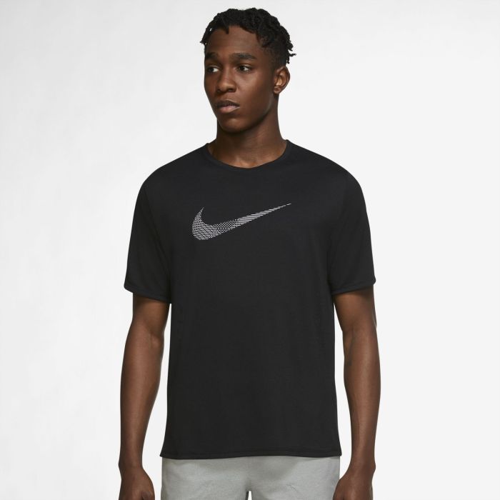 Nike DRI-FIT RUN DIVISION MILER SHORT-SLEEVE HYBRID RUNNING TOP, muška  majica za trčanje, crna | Intersport