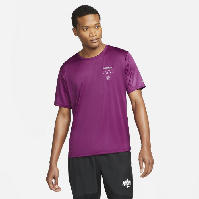 Nike M NK DF UV RUN DVN MILER GX SS, muška majica za trčanje, ljubičasta |  Intersport