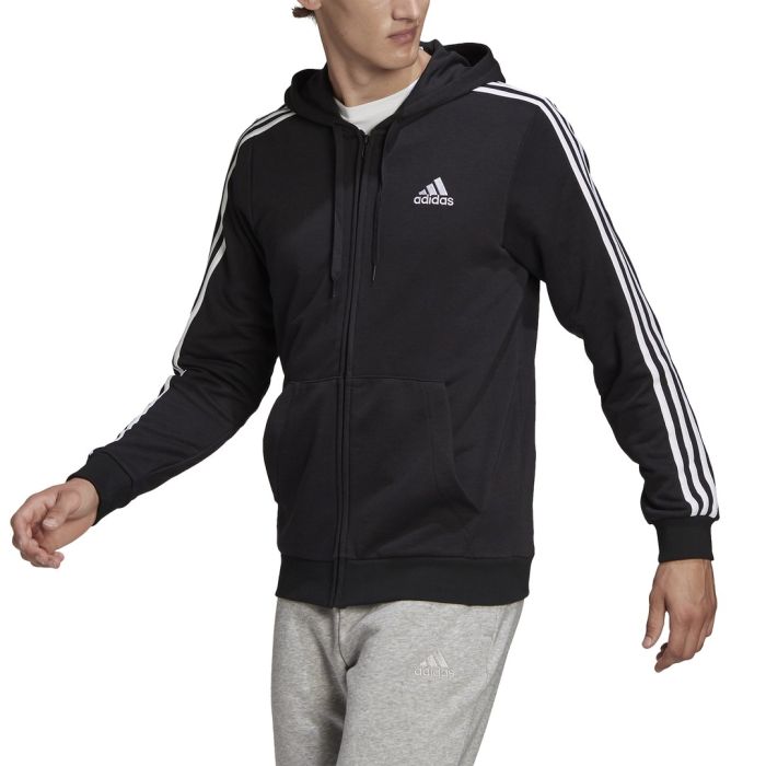 Adidas M 3S FT FZ HD, muška majica, crna | Intersport