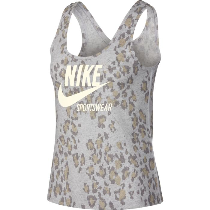 Nike W NSW GYM VNTG TANK LEOPARD, ženska majica, siva | Intersport