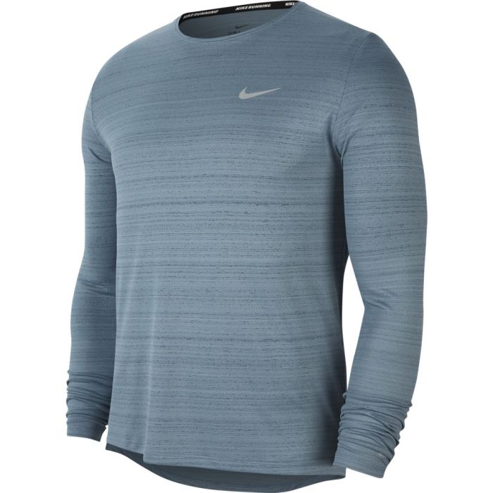 Nike M NK DF MILER TOP LS, muška majica za trčanje, plava | Intersport
